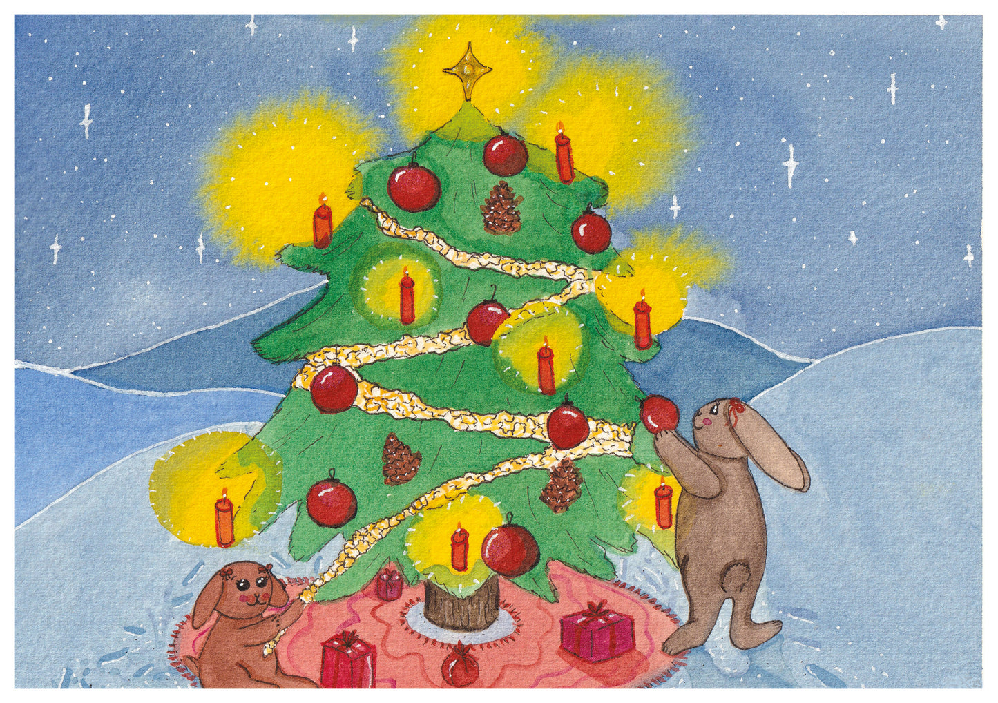 Bunny Christmas - Print