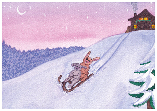 Bunny Sleigh Ride - Print
